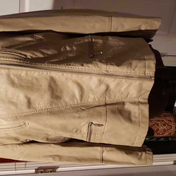 FF 💘🖤💘 ASHLEY STEWART MOTO FAUX LEATHER 22/24 JACKET COAT BRAND NEW - Picture 4 of 13